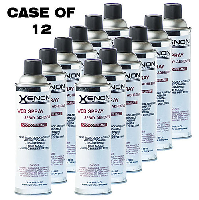 Xenon Spray Adhesive Web Case - 12 Cans