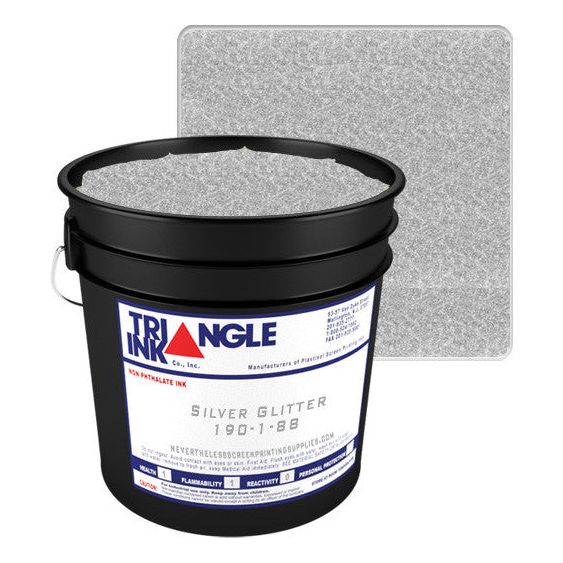 Triangle Plastisol Ink - Silver Glitter TRI-190-1-88