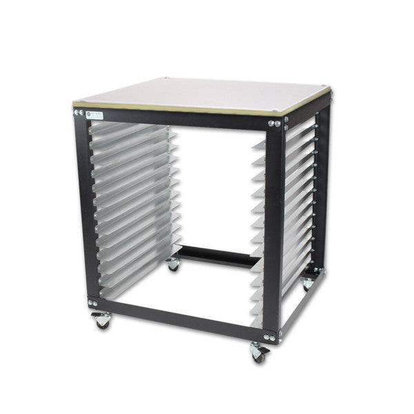 Screen Rack / Shop Cart - Wood Top Option