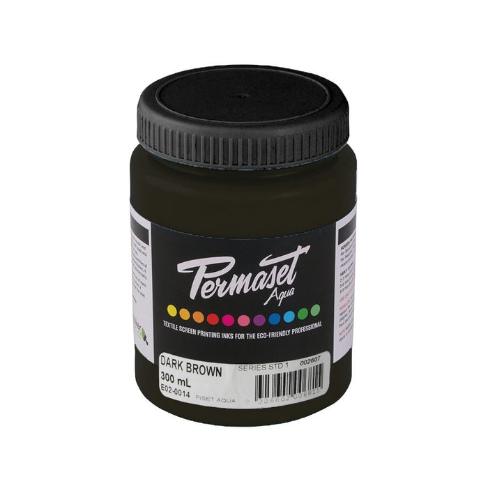 Permaset Aqua Standard Waterbased Ink - Dark Brown - 300 mL