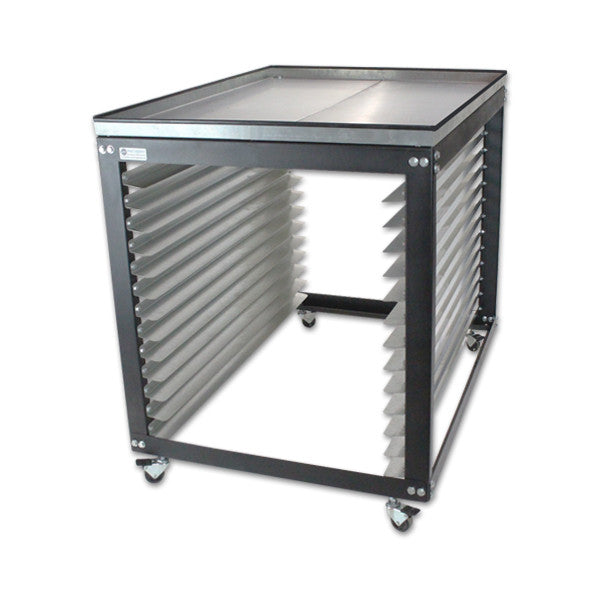 NTL Jumbo Screen Cart / Rack - Metal Top Option